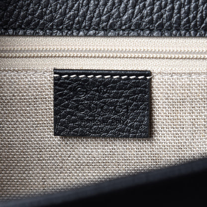 Gucci Dollar Calfskin Interlocking G Shoulder Bag Black 6 of 9