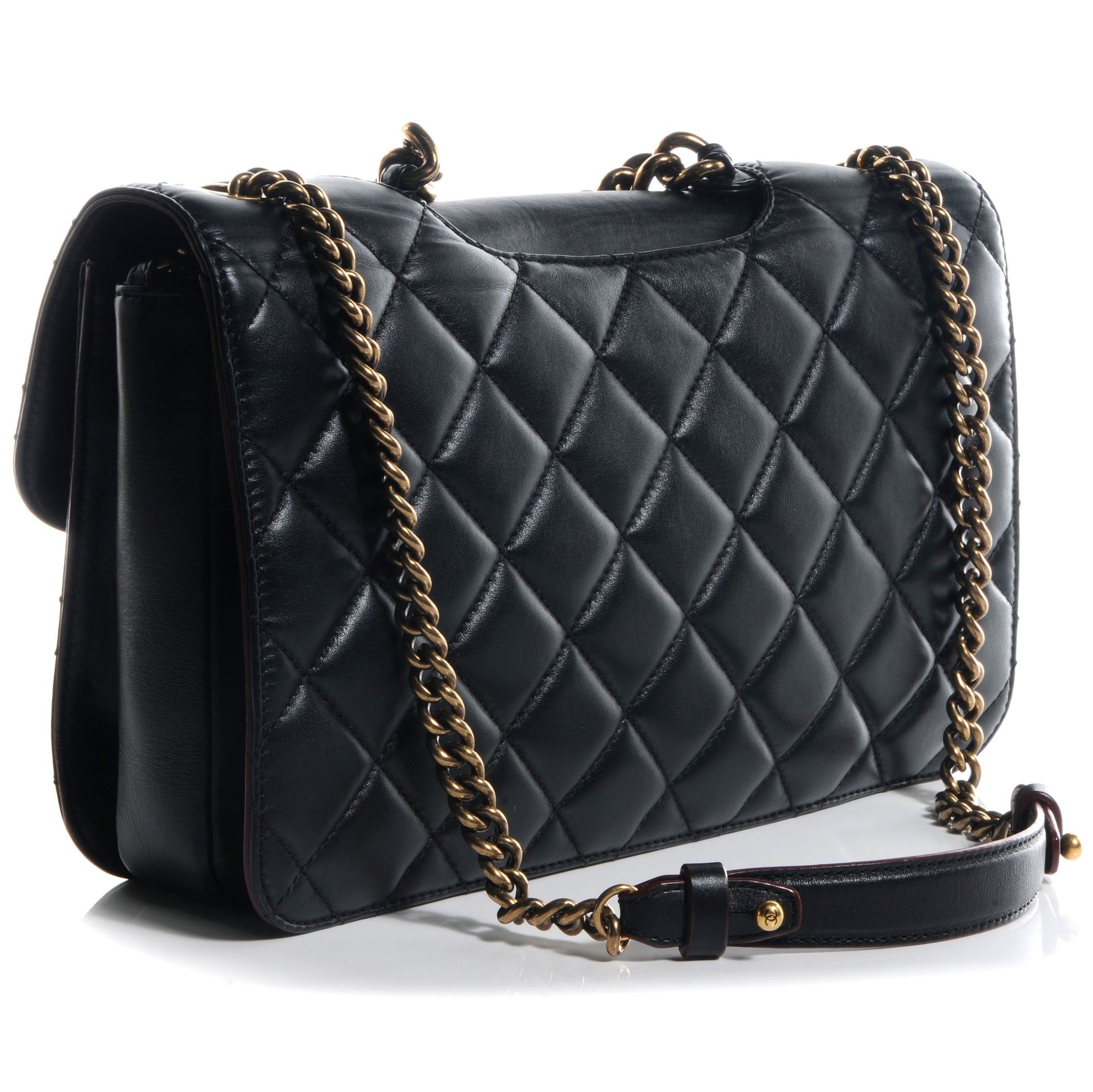 Chanel Calfskin Quilted Large Perfect Edge Flap Black 3 of 10