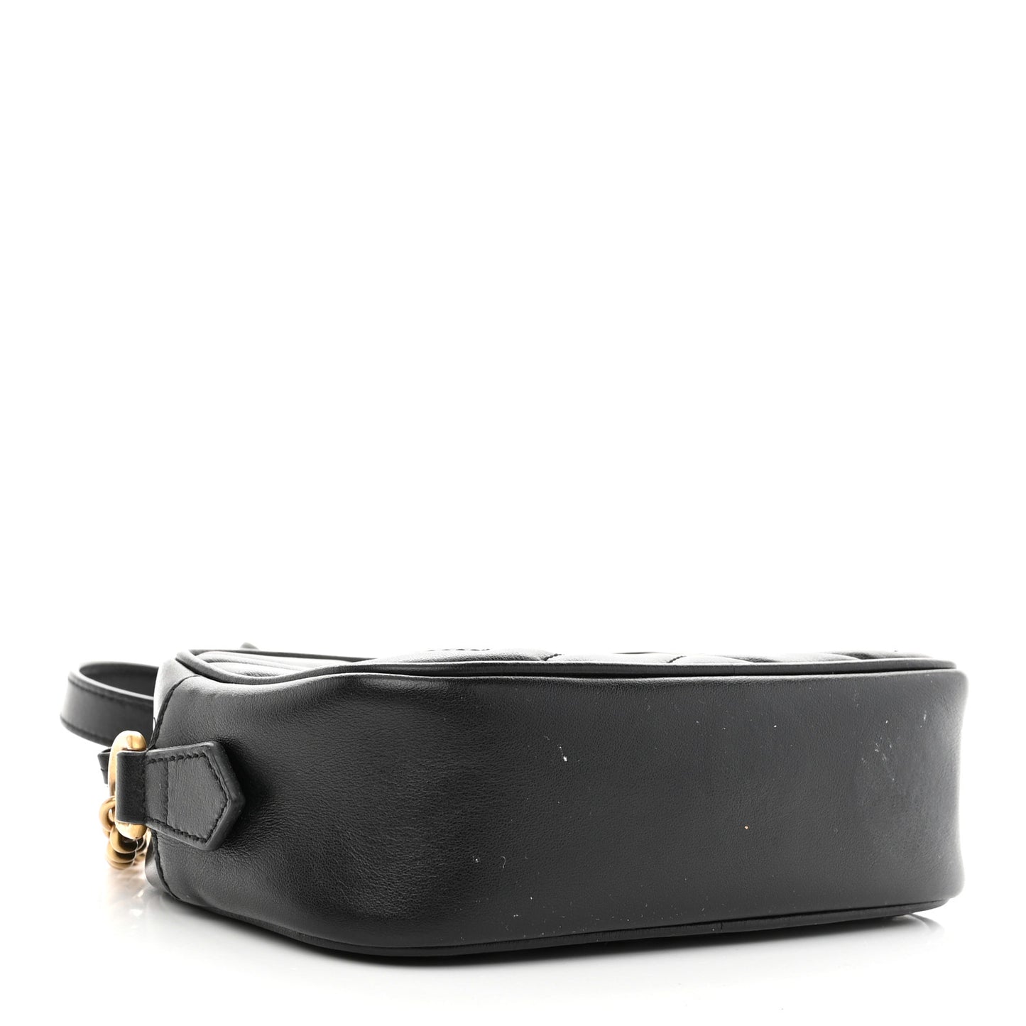 Calfskin Matelasse Mini GG Marmont Chain Shoulder Bag Black
