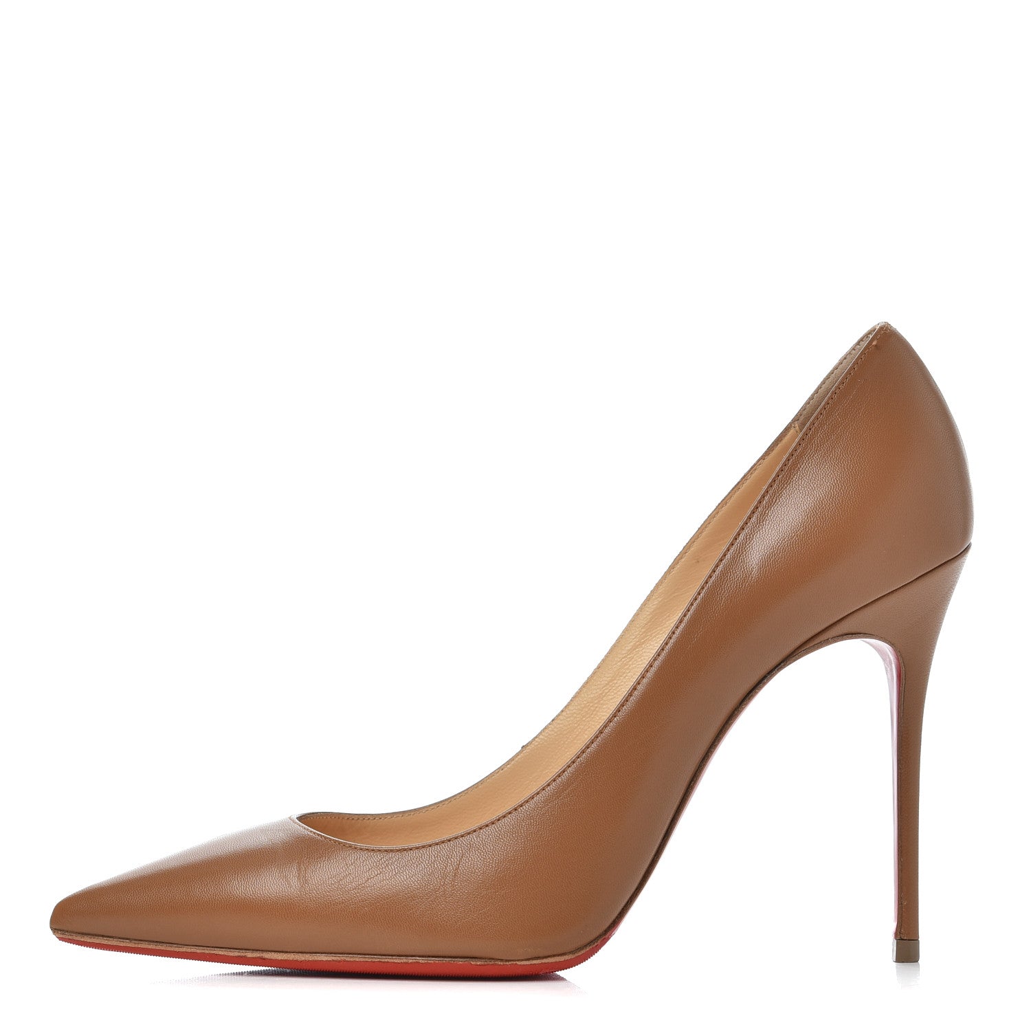 Christian Louboutin Kid Decollete 554 100 Pumps 38.5 Noisette 1 of 22