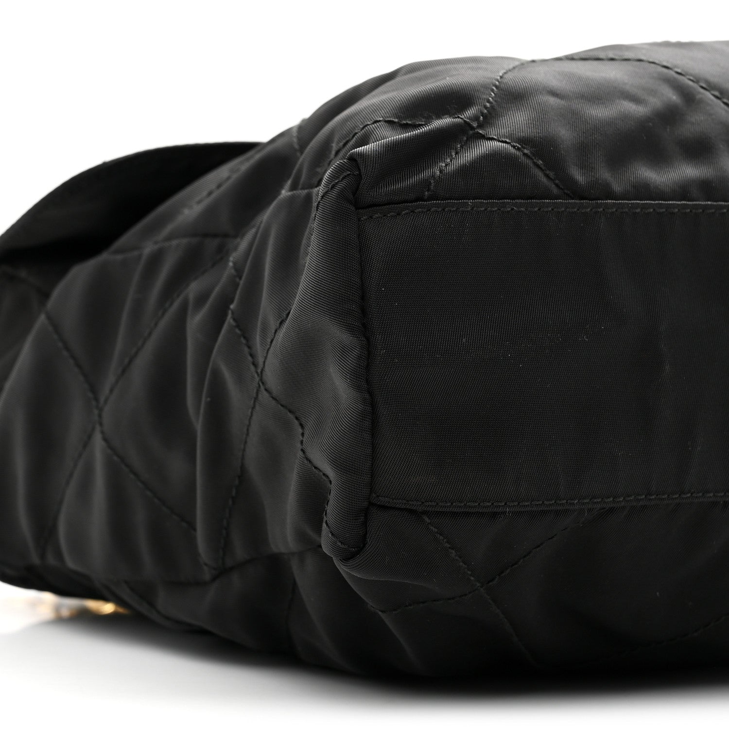 Prada Nylon Tessuto Impuntu Quilted Flap Shoulder Bag Black 9 of 10