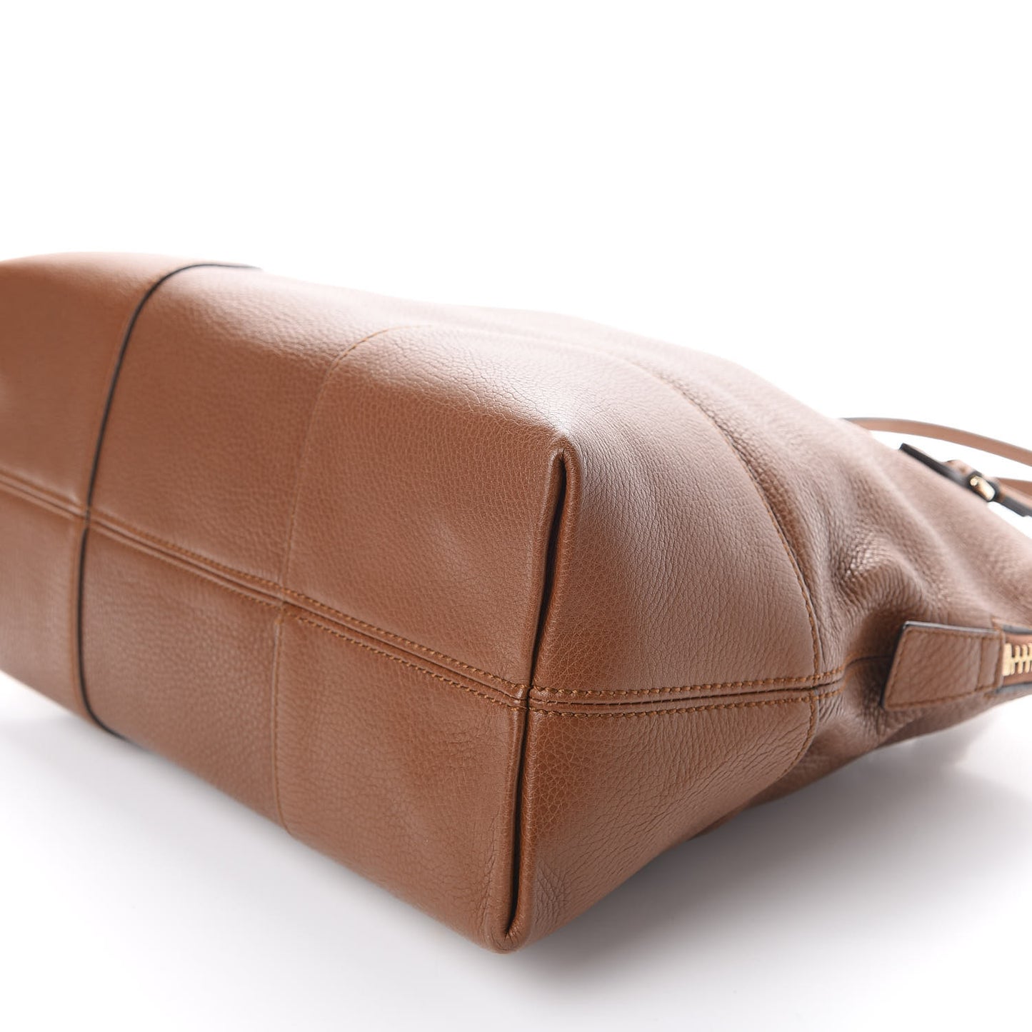 Pebbled Calfskin Medium Bree Shoulder Bag Tabacco