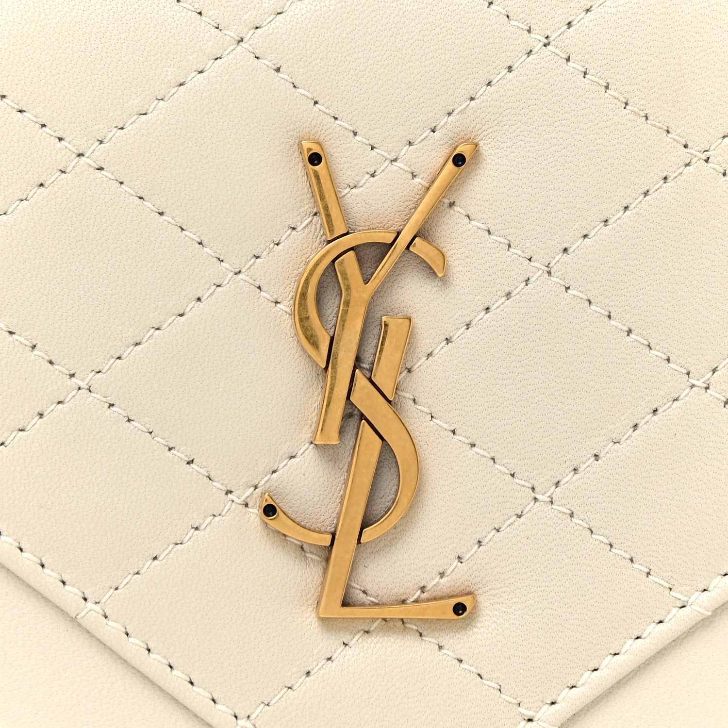 Saint Laurent Lambskin Quilted Mini Gaby Satchel Blanc Vintage 18 of 21