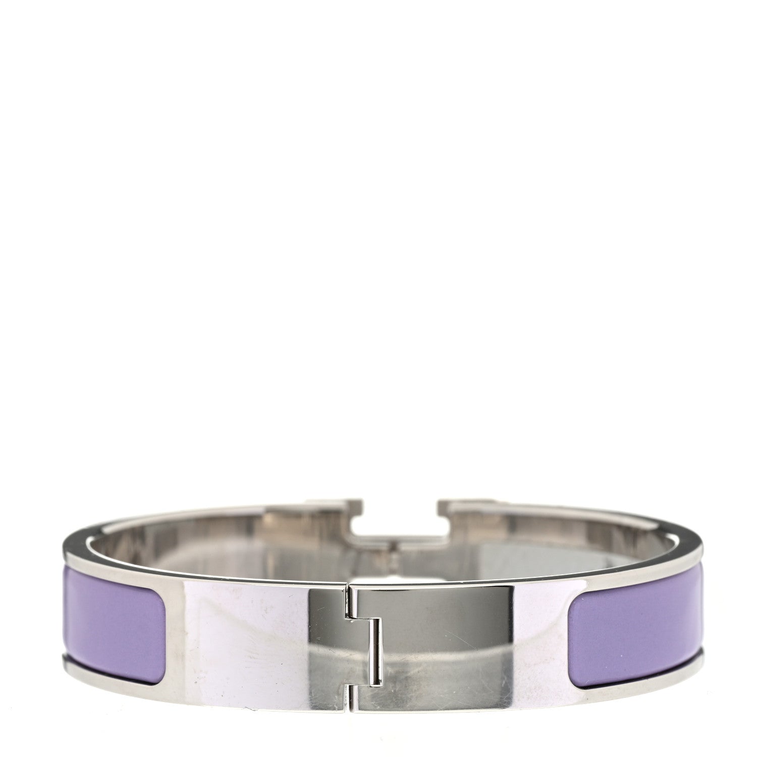 Hermes Enamel Narrow Clic Clac H Bracelet PM Lilas 4 of 5