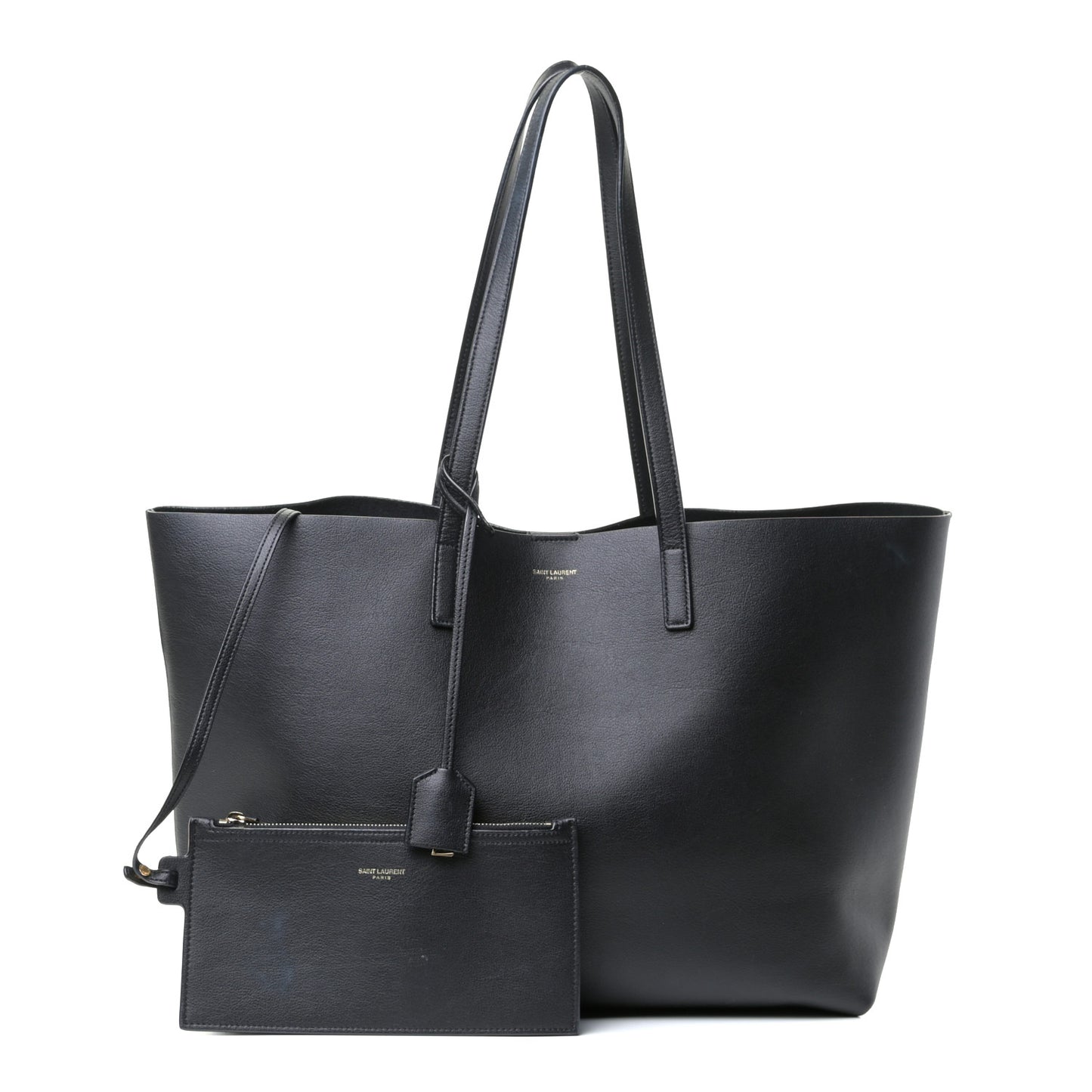 Calfskin Large Shopping Tote Black