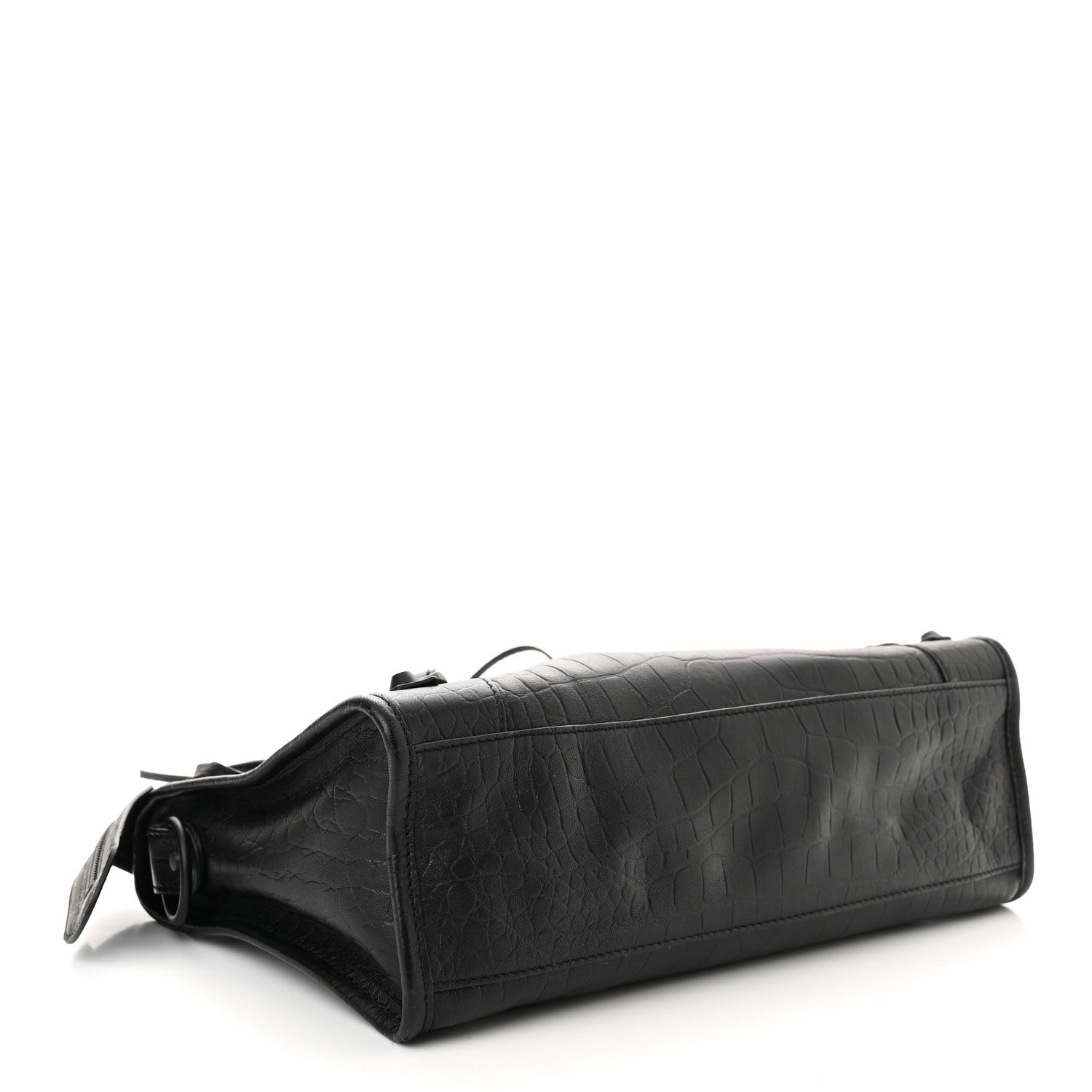 Balenciaga Matte Supple Lambskin Crocodile Embossed Classic Black Hardware S City Black 4 of 10