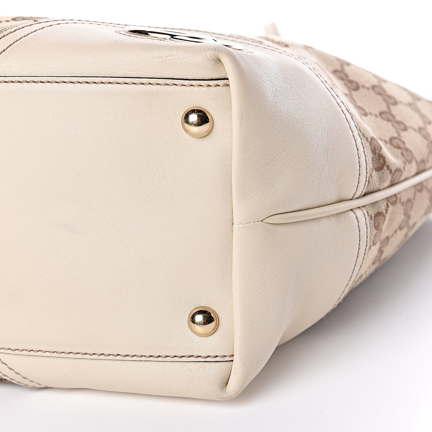 Monogram Medium New Britt Tote Off White