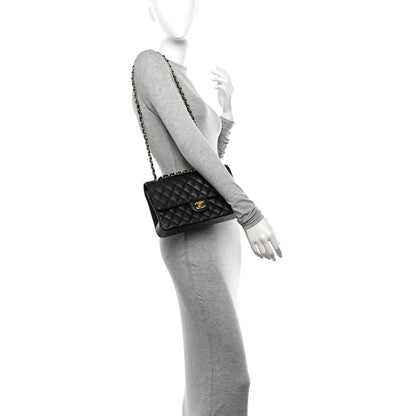 Chanel Caviar Quilted Medium Double Flap Black 3 of 10