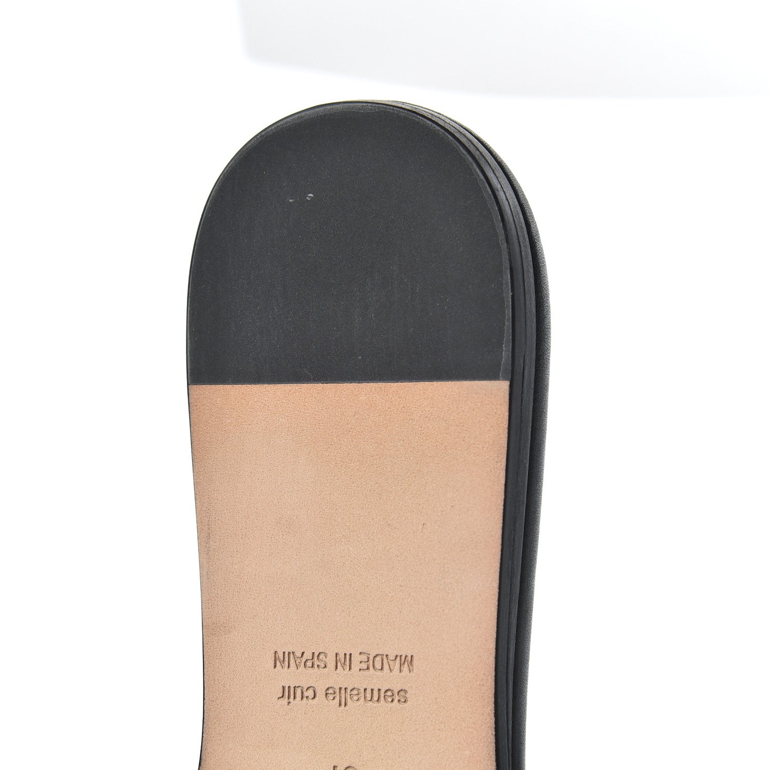 Hermes Calfskin Lisboa Sandals 37 Black 10 of 13
