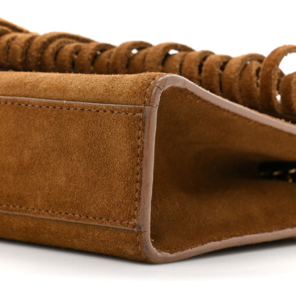 Saint Laurent Suede Fringe Small Monogram Satchel Light Ocre 7 of 14