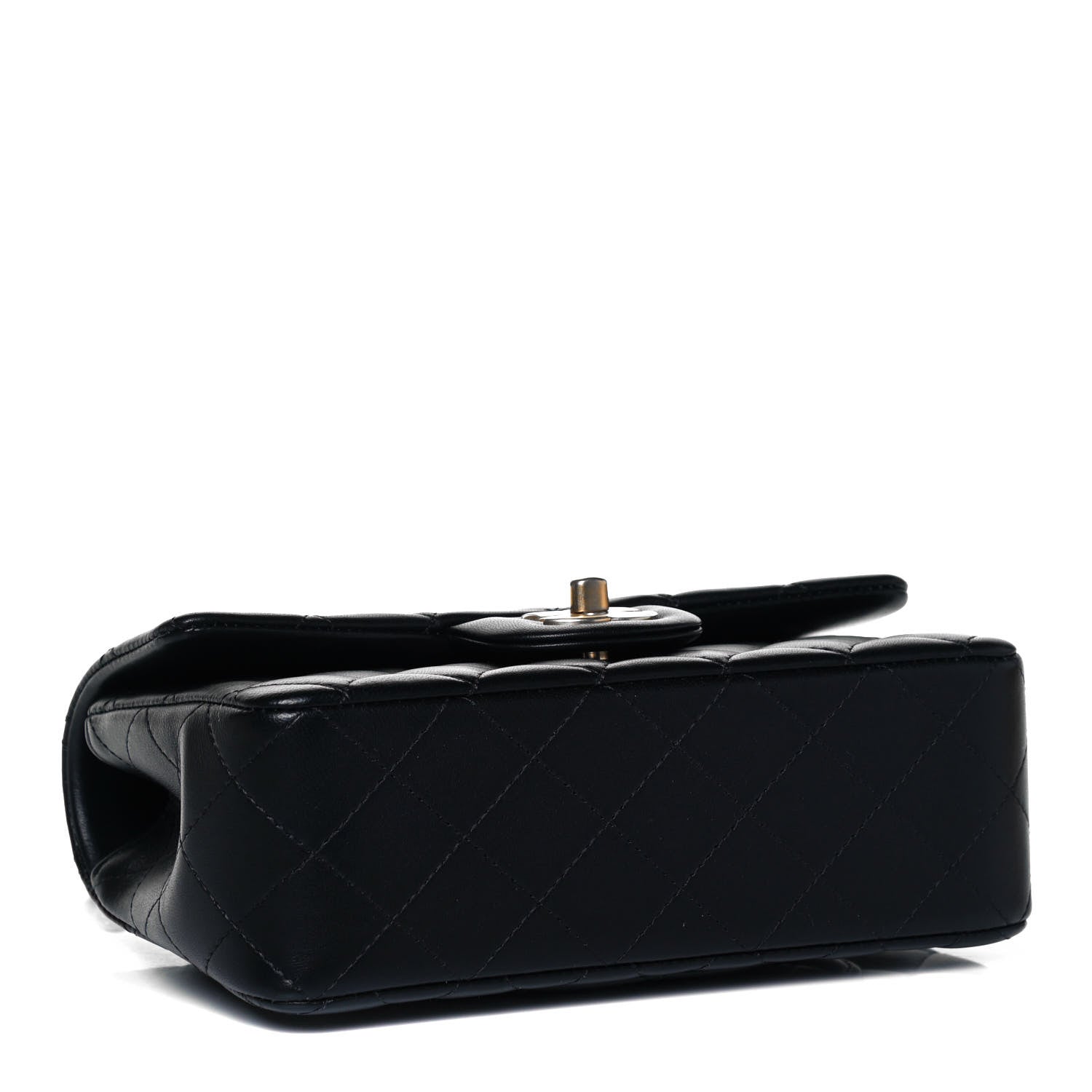 Chanel Lambskin Quilted Mini Top Handle Rectangular Flap Black 4 of 9