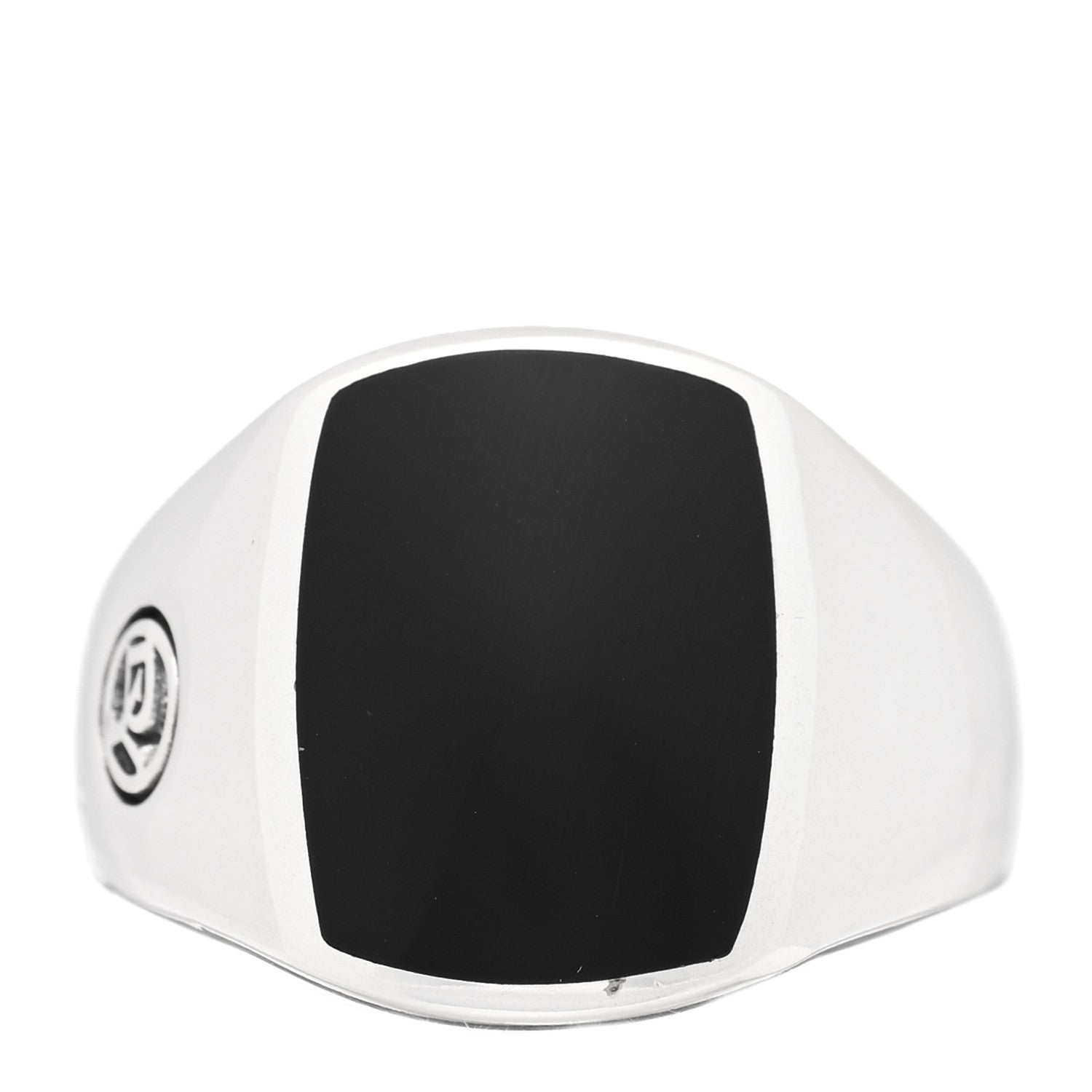 David Yurman Sterling Silver Black Onyx Signet Ring 57 8 1 of 5