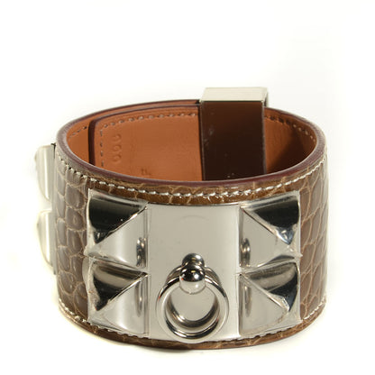 Hermes Shiny Alligator Collier de Chien CDC Bracelet Small Ficelle 1 of 6