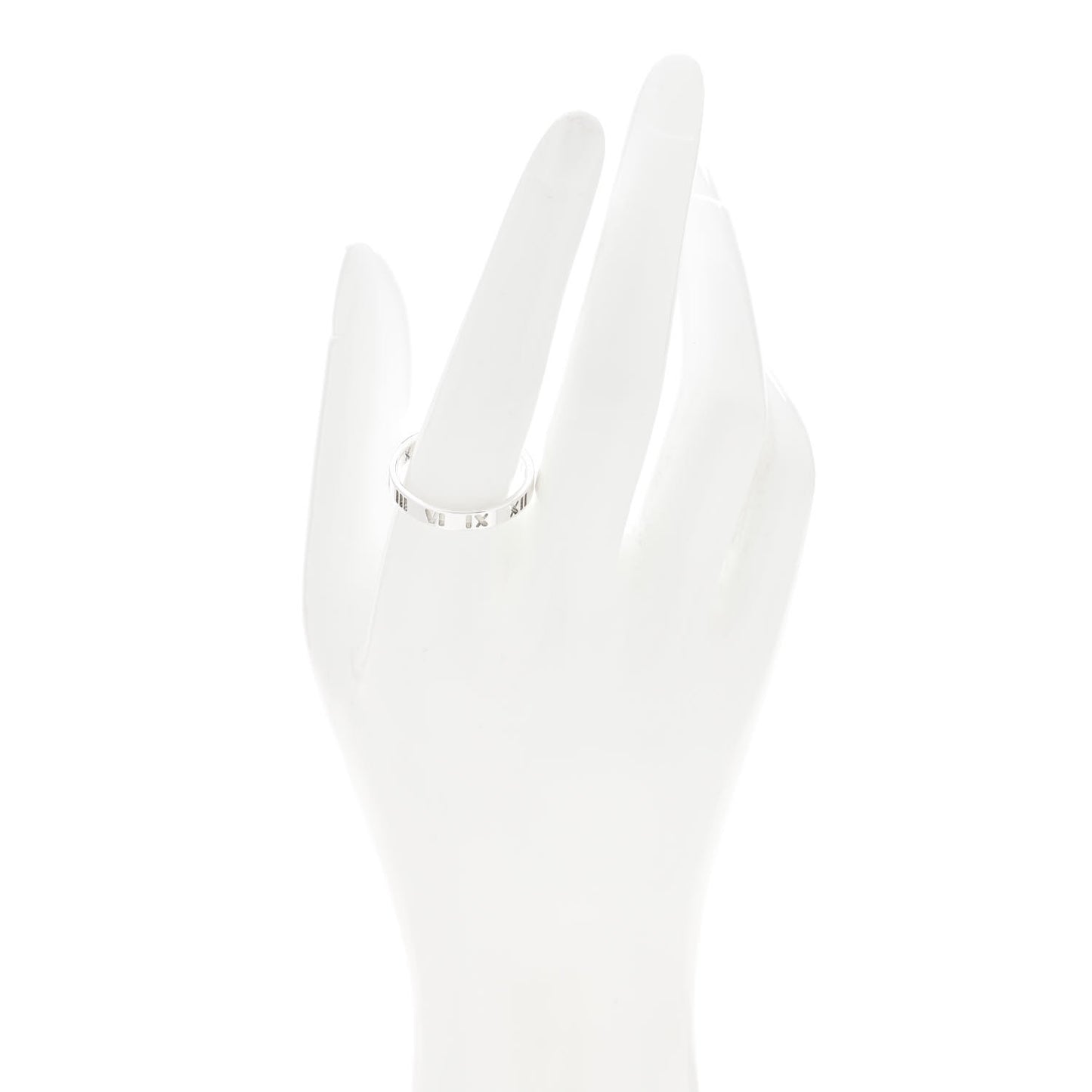 Sterling Silver Narrow Atlas Pierced Ring 63 10.25