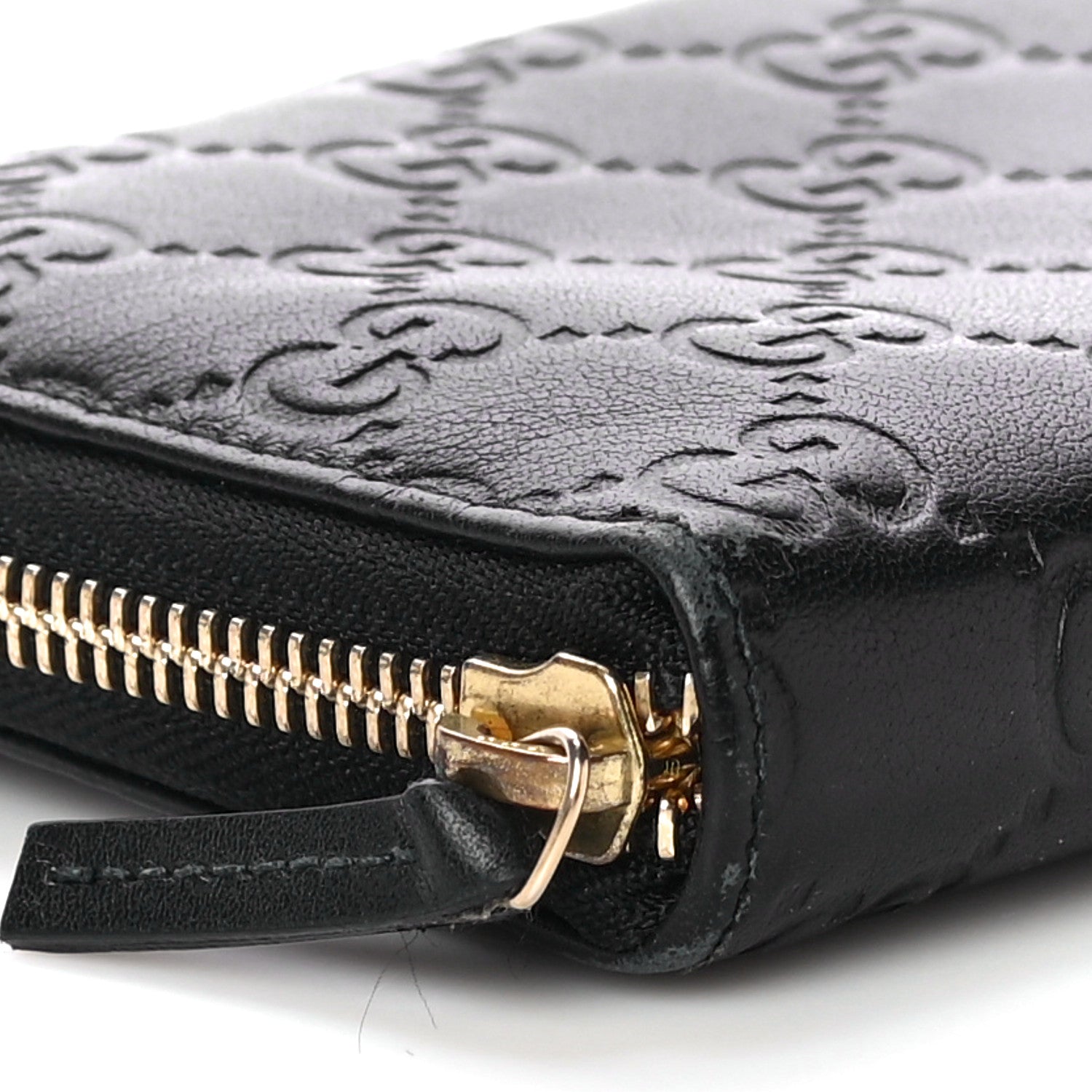 Gucci Guccissima Vitello Tender Zip Around Wallet Black 8 of 12