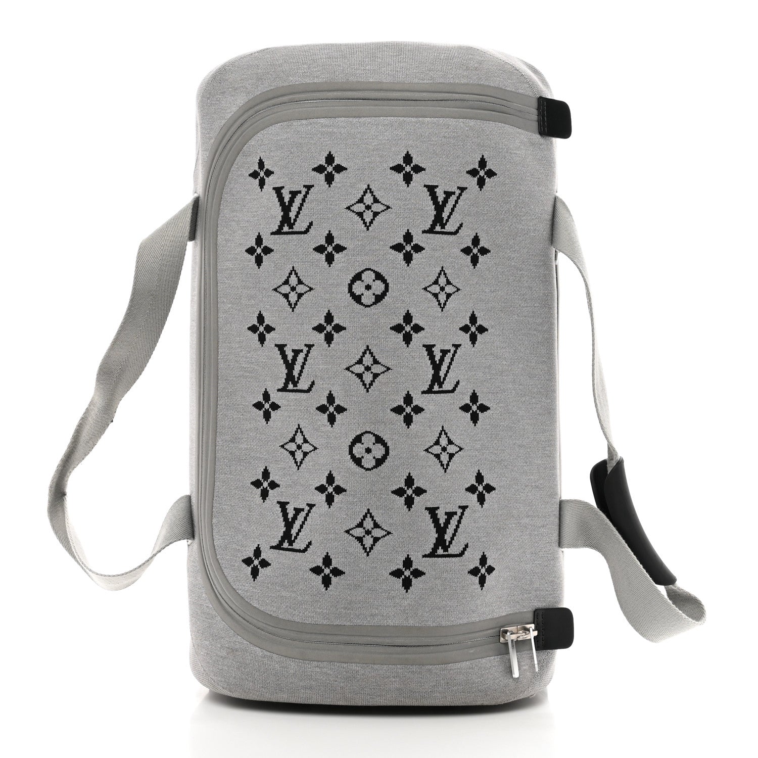 Louis Vuitton Knit Monogram Horizon Soft Duffle 55 Grey 2 of 12