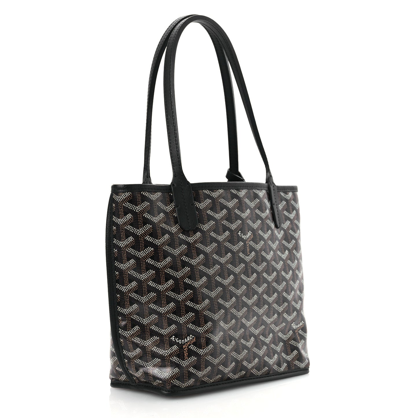 Goyardine Reversible Mini Anjou Black