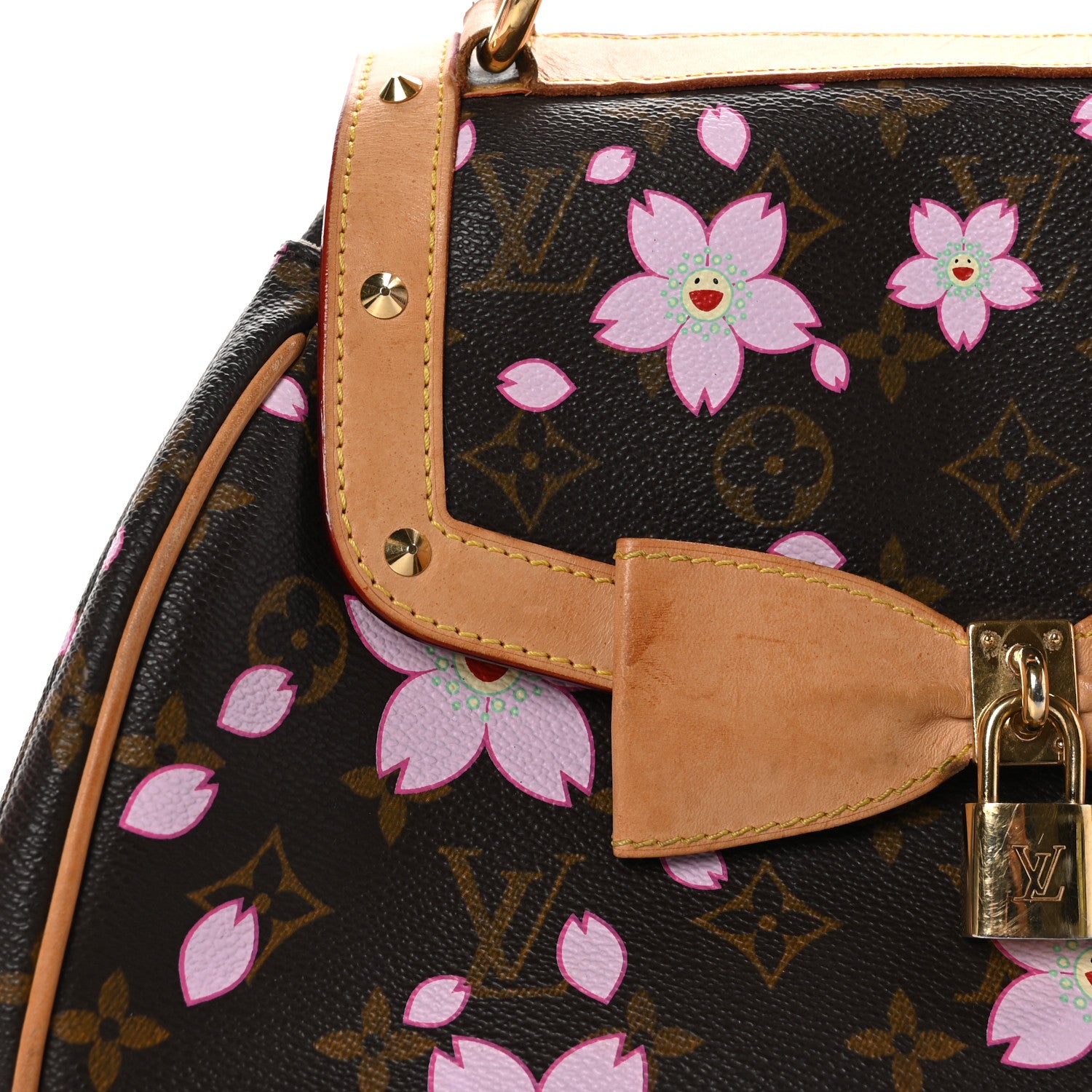 Louis Vuitton LOUIS VUITTON Monogram Cherry Blossom Sac Retro Bag Brown 9 of 11