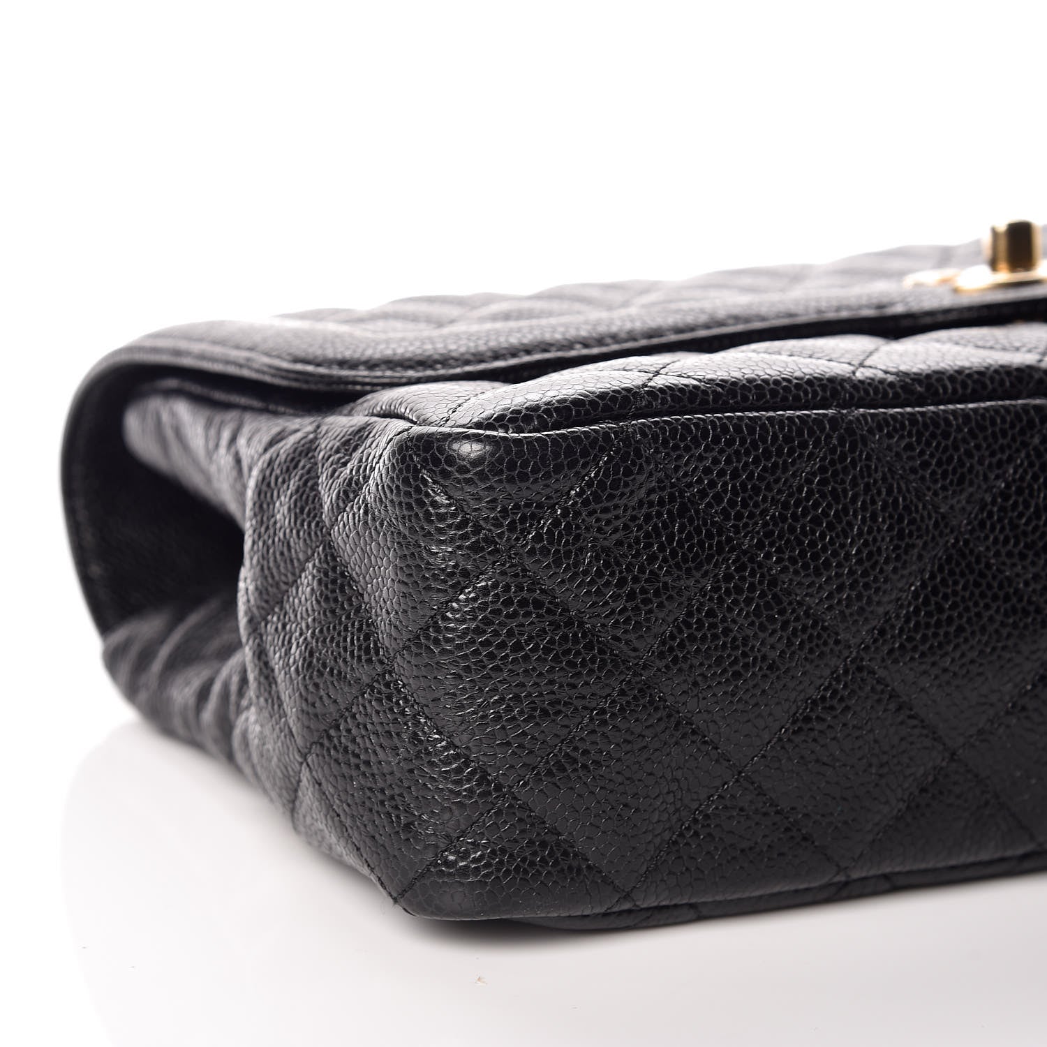 Chanel Crumpled Grained Calfskin Quilted Medium Single Flap Black 6 of 13