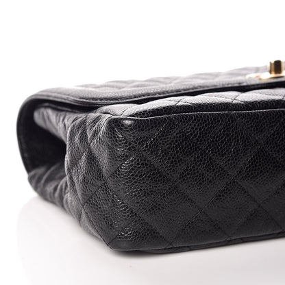 Chanel Crumpled Grained Calfskin Quilted Medium Single Flap Black 6 of 13