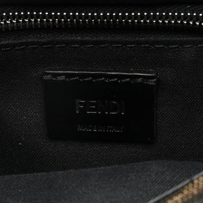 Fendi Recycled Fabric Jacquard Vitello Grace FF 1974 Baguette Belt Pouch Tobacco Moro Black 6 of 10