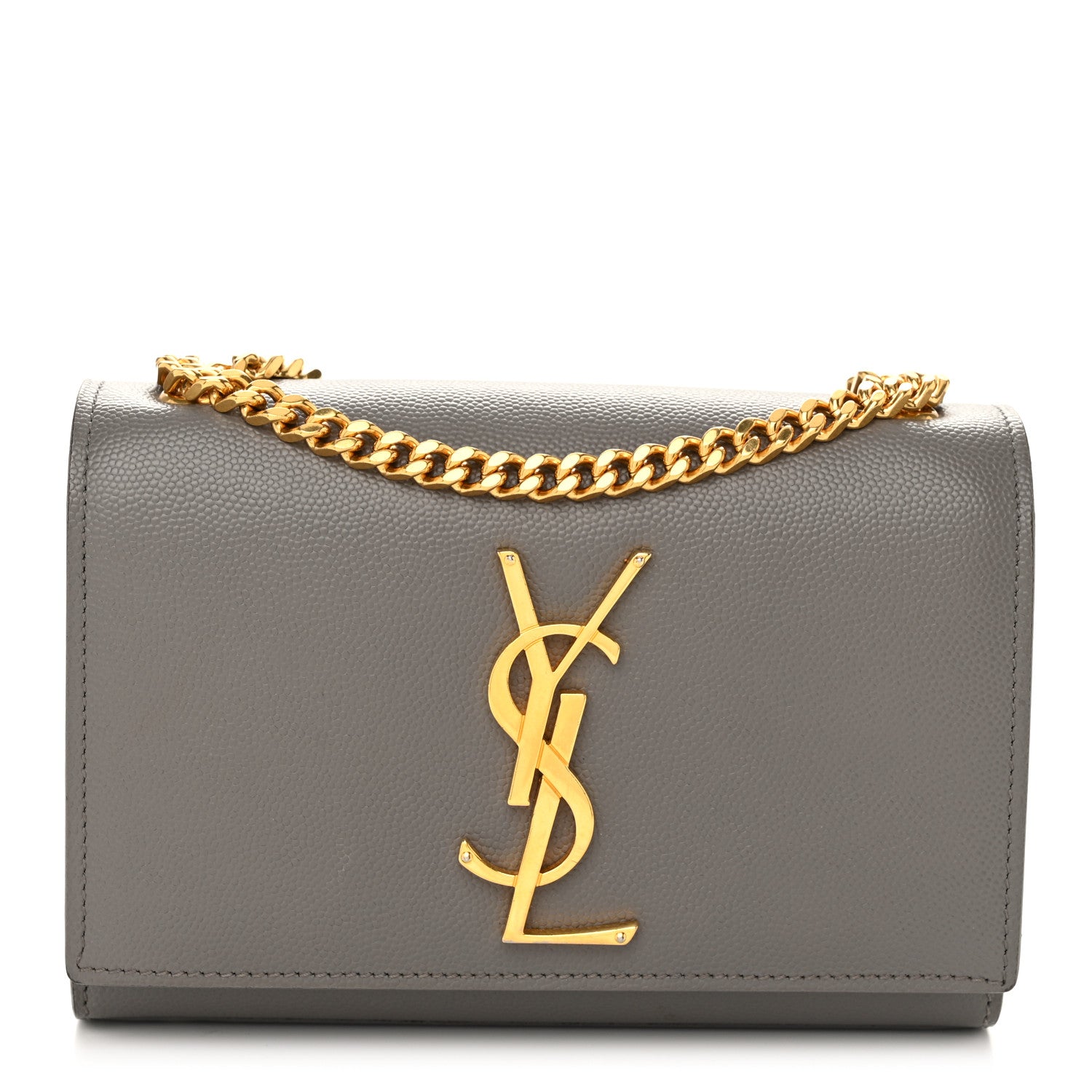 Saint Laurent Grain De Poudre Small Monogram Kate Satchel Eather 1 of 10