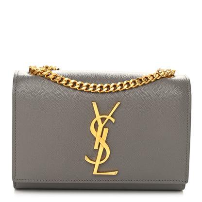 Saint Laurent Grain De Poudre Small Monogram Kate Satchel Eather 1 of 10