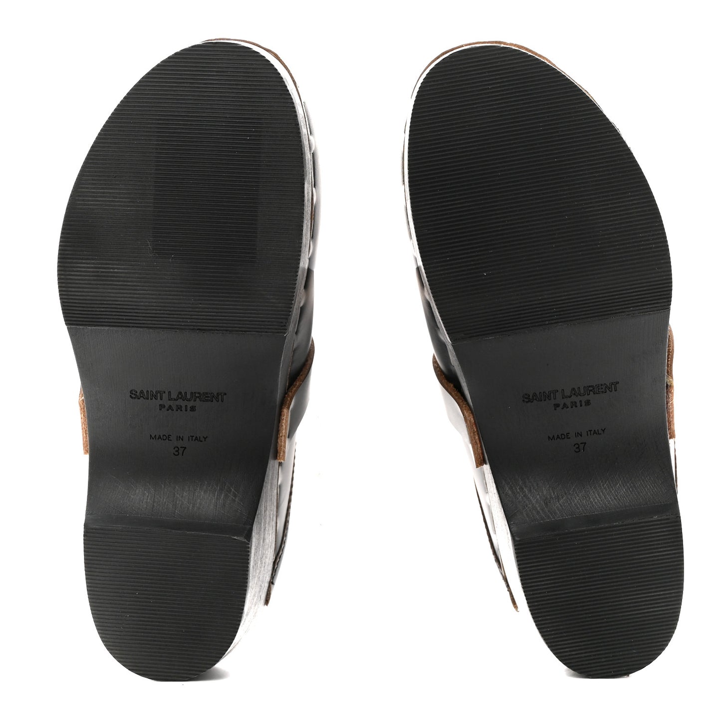 Smooth Calfskin Le Maillon Clogs 37 Black