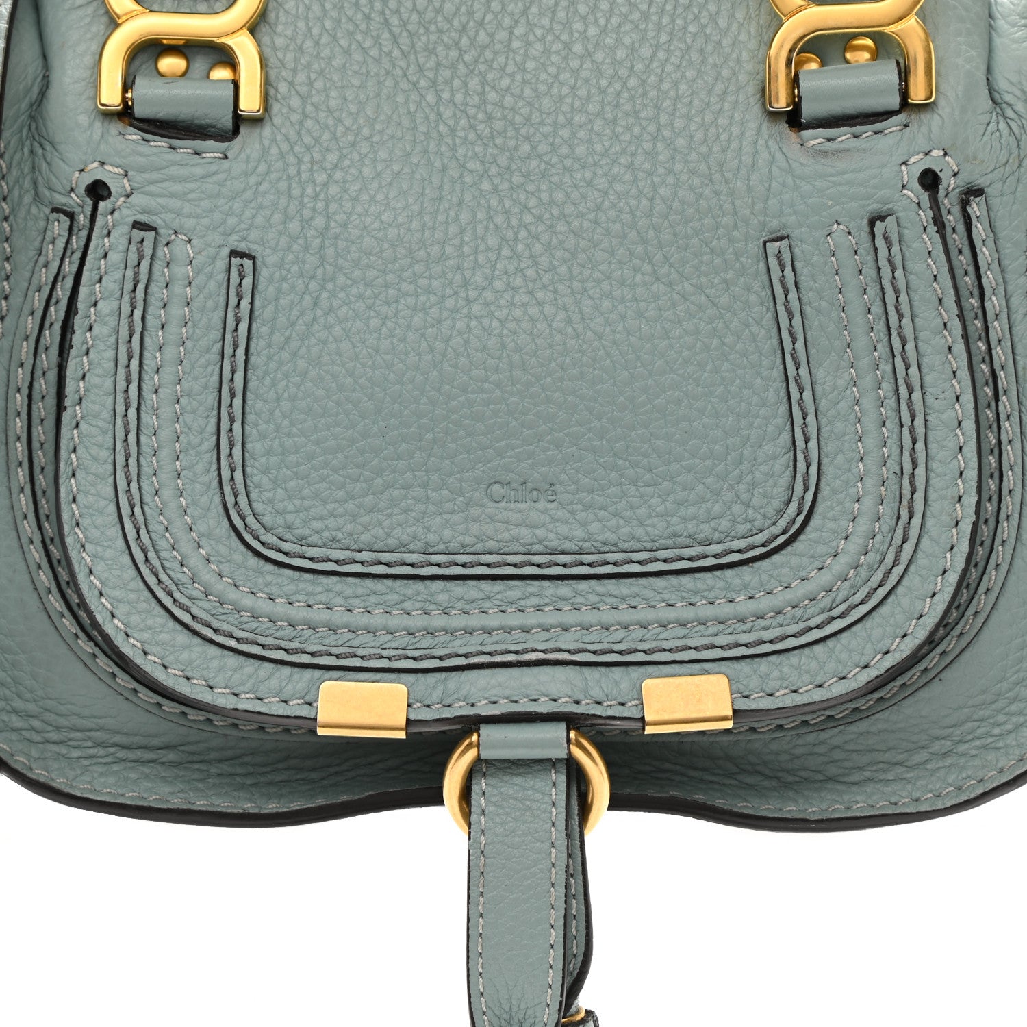 Chloe Calfskin Mini Marcie Satchel Mint Blue 8 of 8