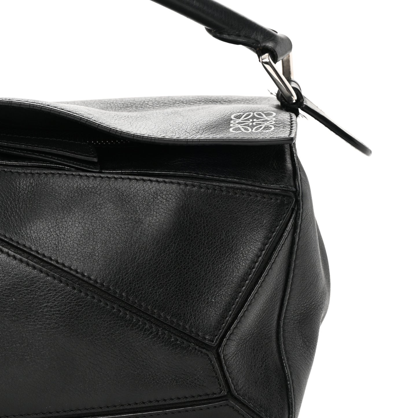 Calfskin Small Puzzle Bag Black