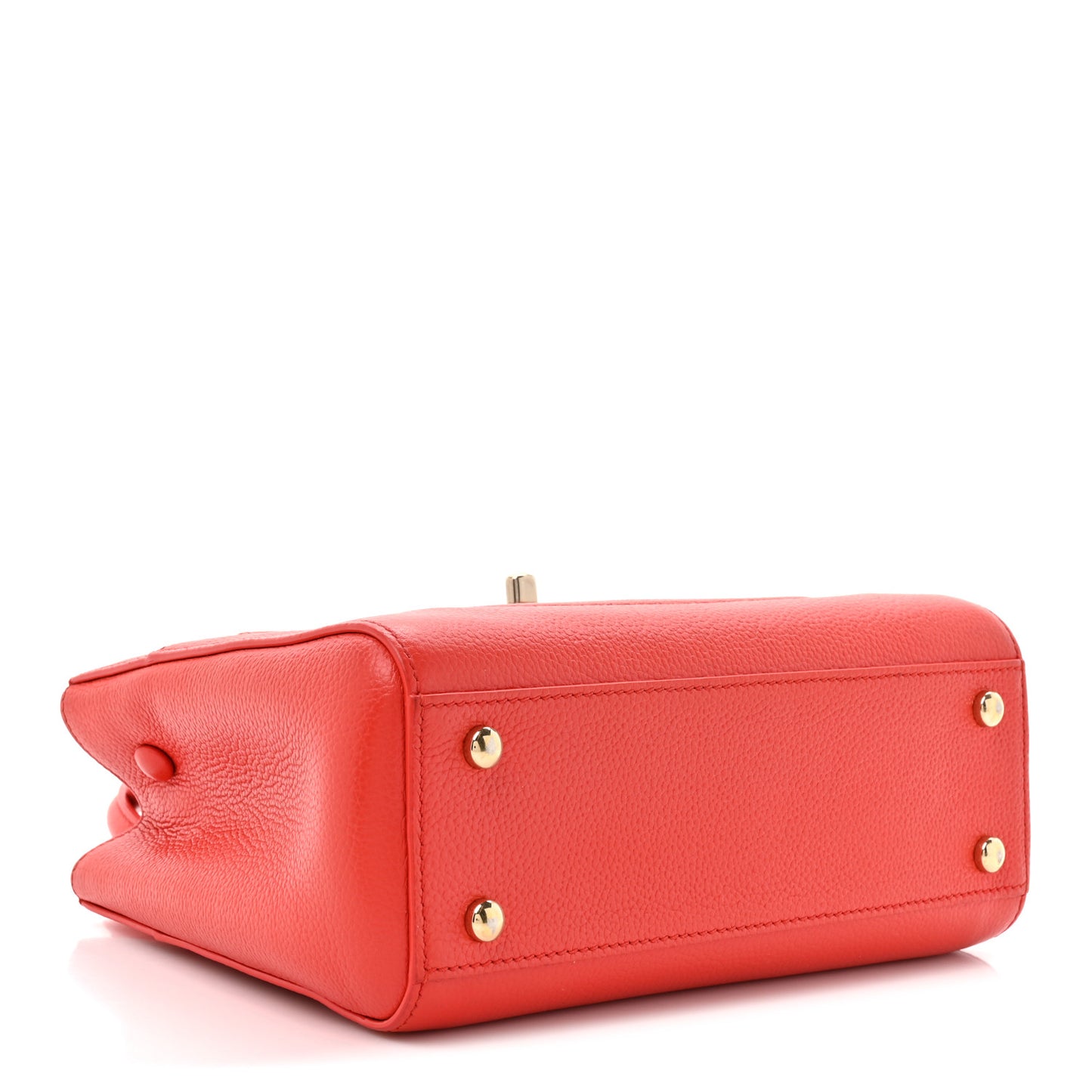 Grained Calfskin Mini Neo Executive Shopper Tote Red