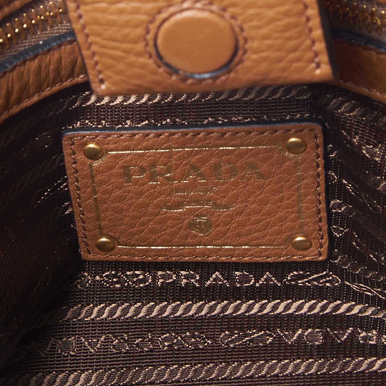 Prada Vitello Phenix Tote Brown 8 of 8