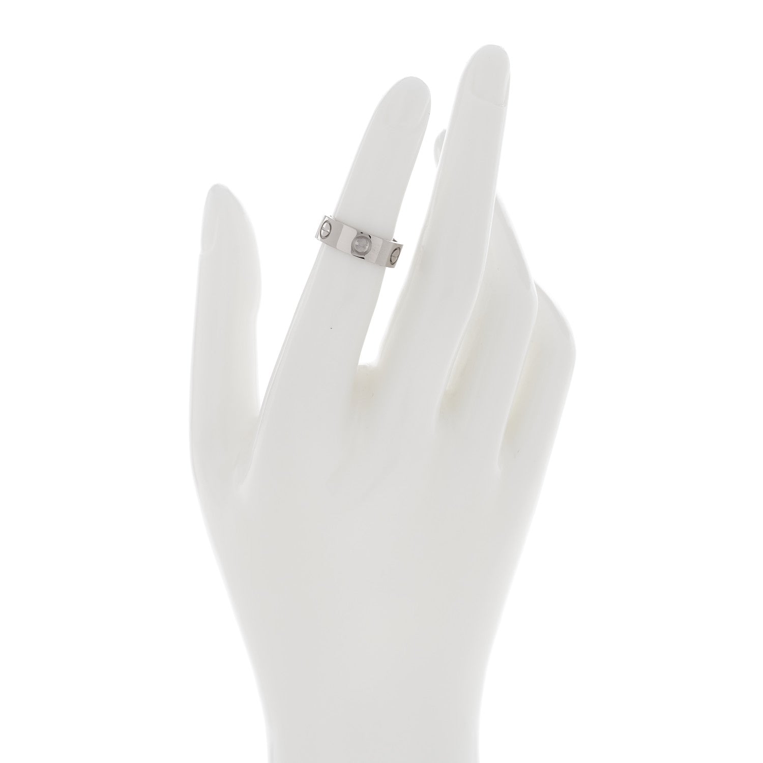 Cartier 18K White Gold 5.5mm LOVE Ring 48 4.5 2 of 4