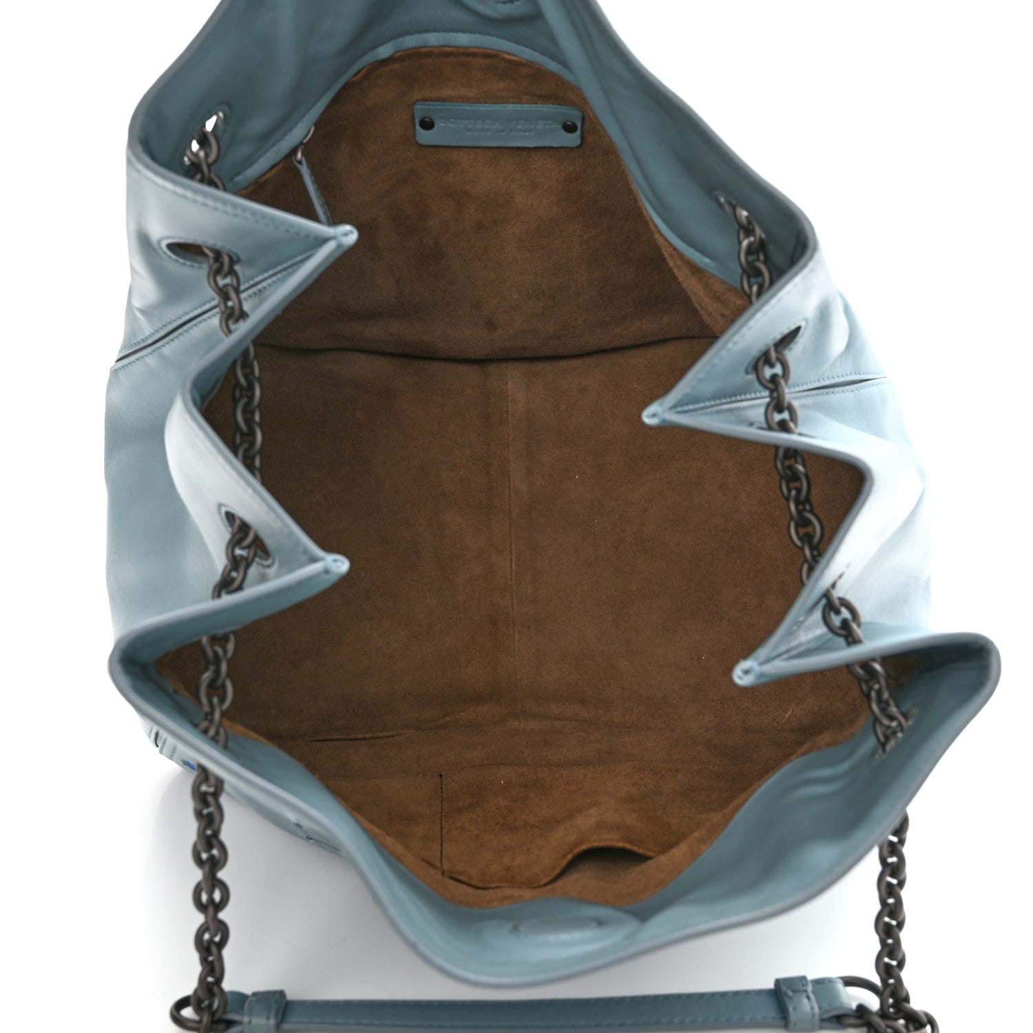 Bottega Veneta Nappa Intrecciato Floral Embroidered Tote Blue 7 of 15
