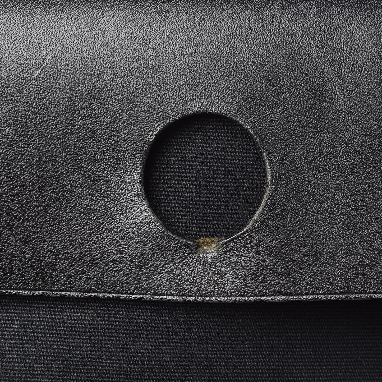 Vache Calfskin Toile Herbag 30 PM Black Natural
