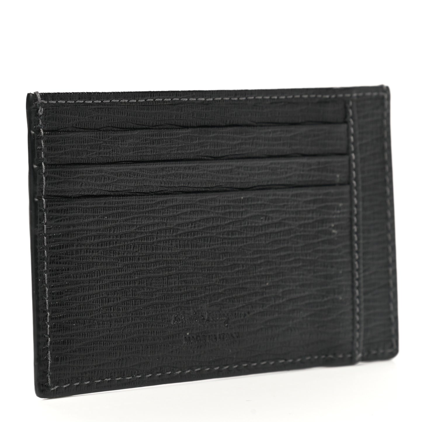 Stamped Calfskin Cardholder Black