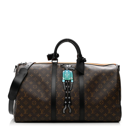 Louis Vuitton Monogram Embroidered Cartoon LV Friends Keepall Bandouliere 50 1 of 9