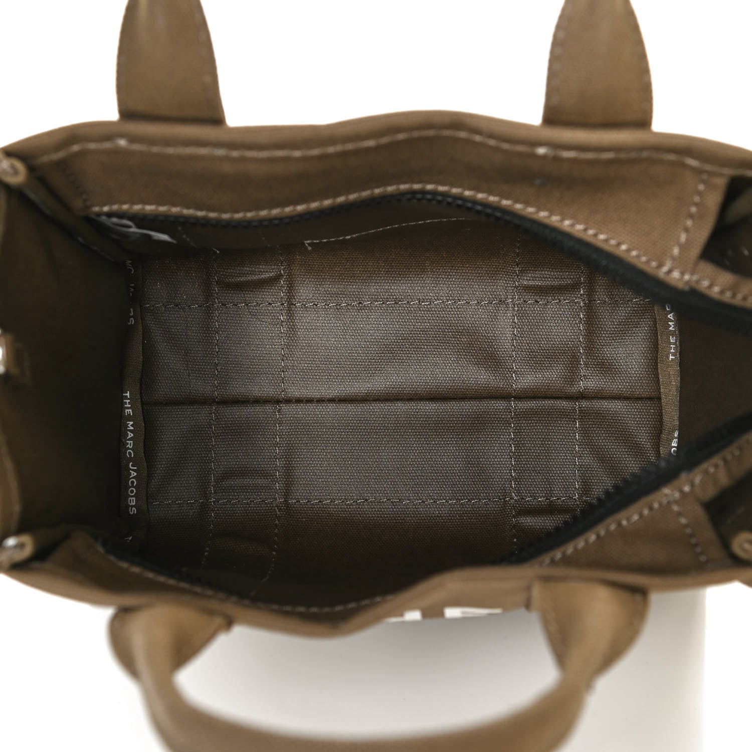 Marc Jacobs Cotton Canvas Mini The Traveler Tote Bag Slate Green 5 of 9