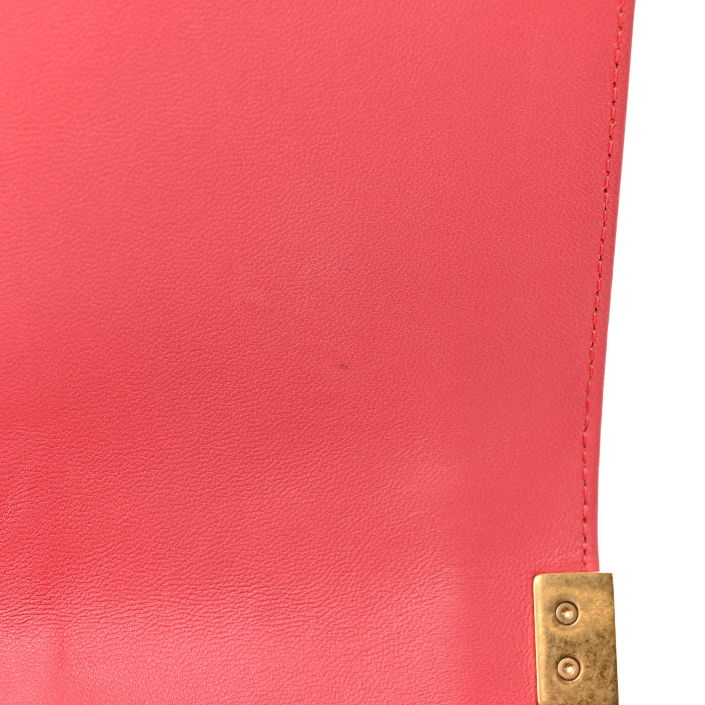 Lambskin Quilted Medium Boy Flap Coral