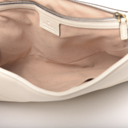Gucci Calfskin Matelasse Medium GG Marmont Shoulder Bag White 5 of 23