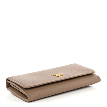 Prada Saffiano Metal Continental Flap Wallet Cammeo 4 of 8