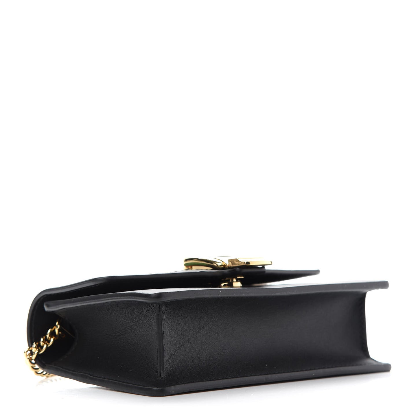 Calfskin Super Mini Sylvie Chain Shoulder Bag Black