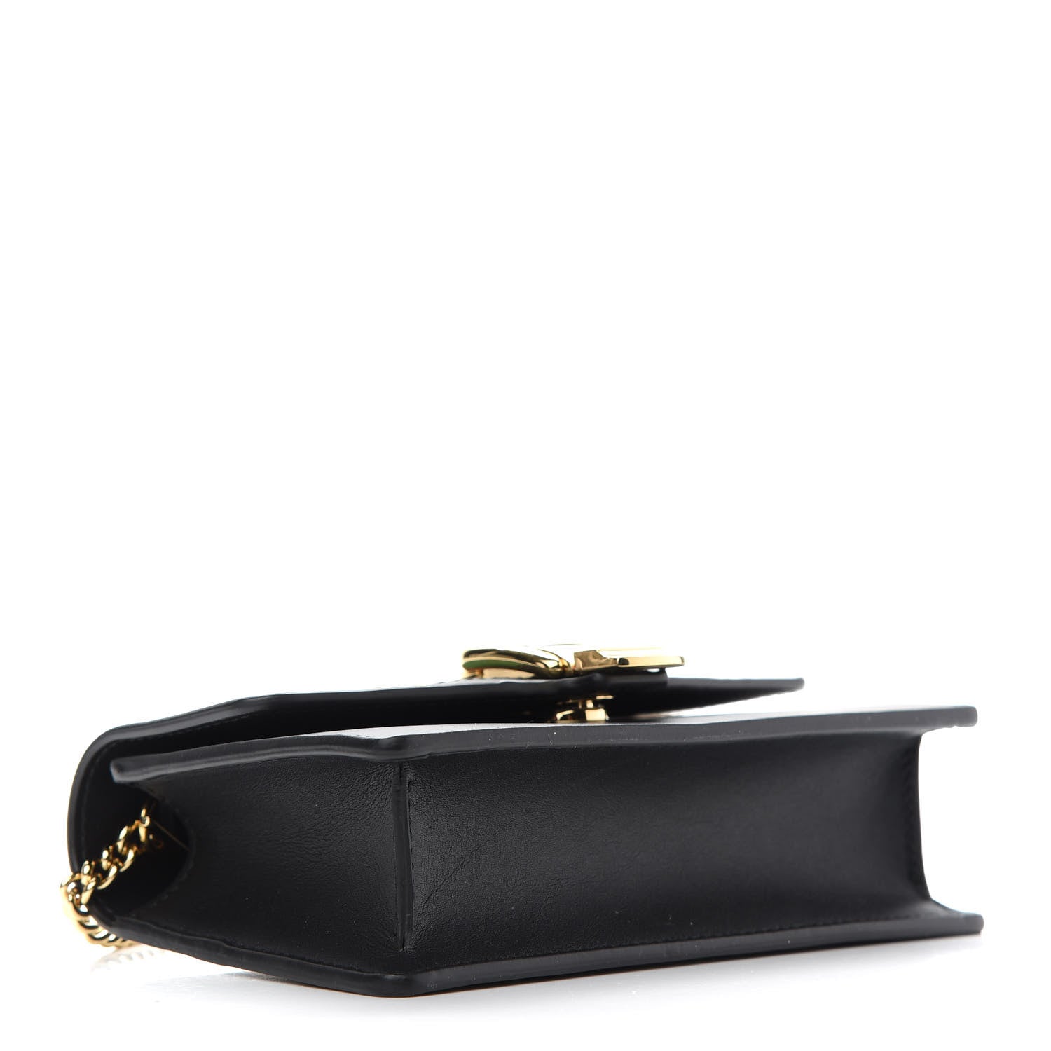 Gucci Calfskin Super Mini Sylvie Chain Shoulder Bag Black 4 of 9