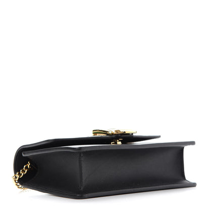 Gucci Calfskin Super Mini Sylvie Chain Shoulder Bag Black 4 of 9