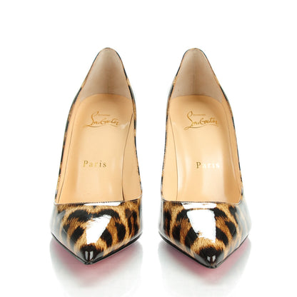 Christian Louboutin Patent Leopard Print Decollete 554 100 Pumps 36 Brown 2 of 8