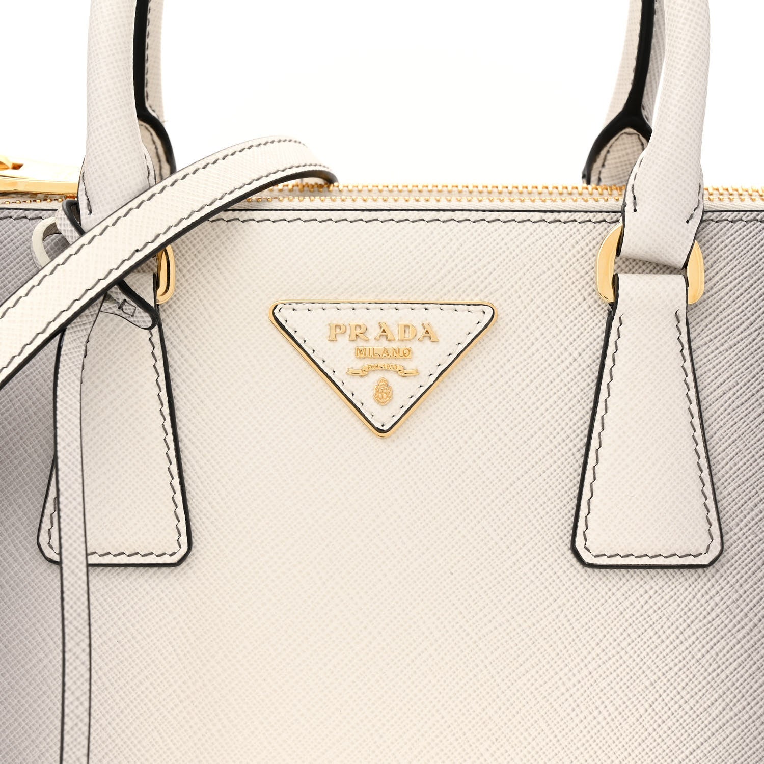 Prada Saffiano Lux Ombre Small Galleria Double Zip Tote Gradient White 7 of 10
