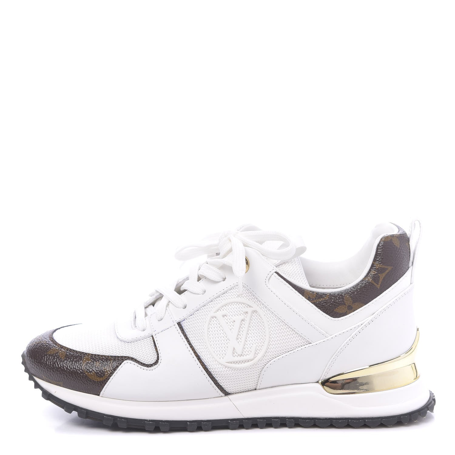 Louis Vuitton Calfskin Monogram Run Away Sneakers 36.5 White 1 of 8