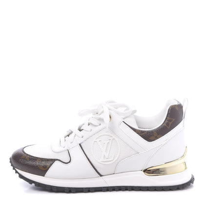 Louis Vuitton Calfskin Monogram Run Away Sneakers 36.5 White 1 of 8