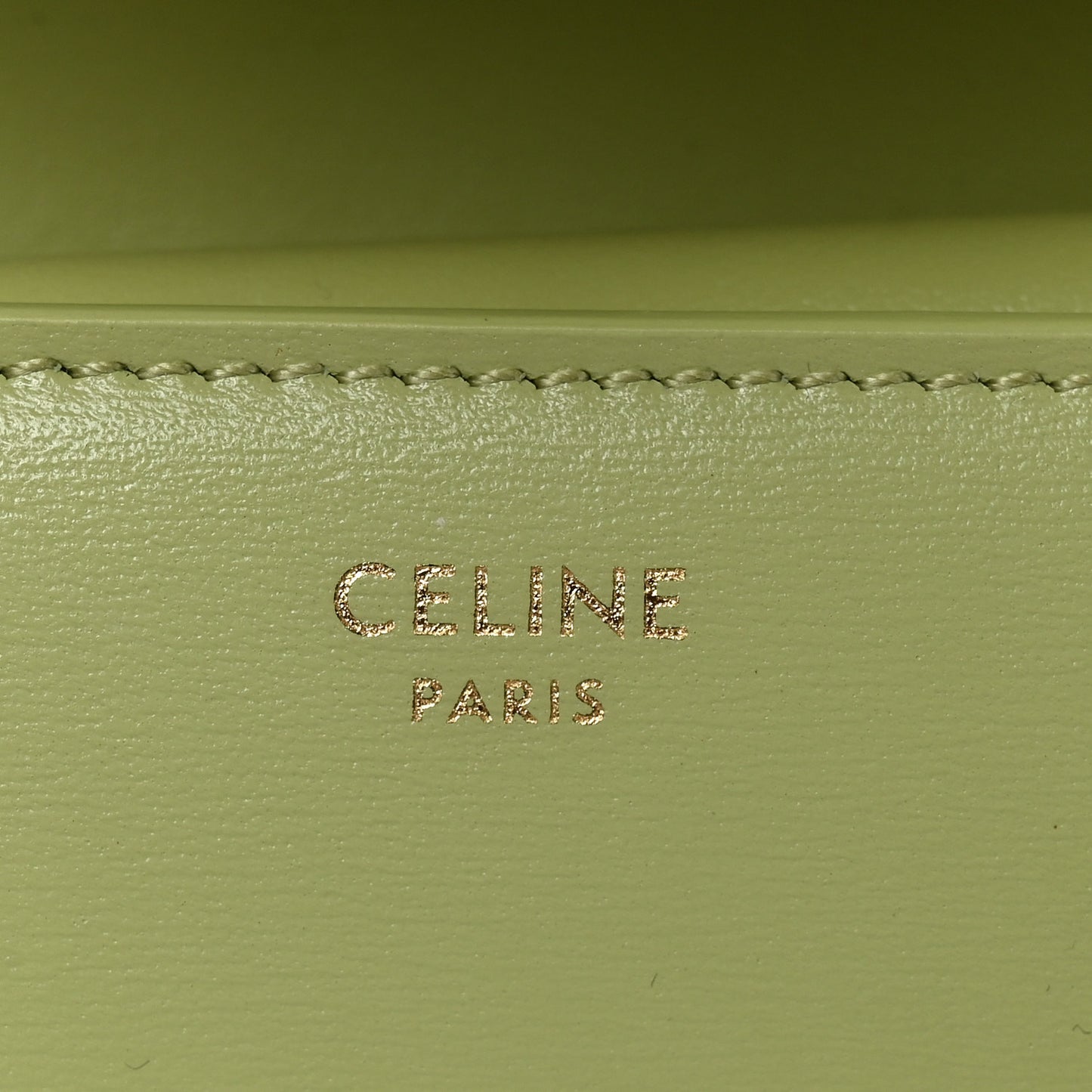 Shiny Calfskin Small Triomphe Wallet Light Jade