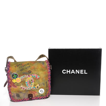 Chanel Washed Toile Graffiti On The Pavements Messenger Khaki Multicolor 8 of 8